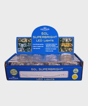 LED Superbright, Classic White 50Lt B/O