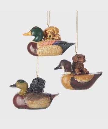 Ornament, Puppy/Duck 3.5" 3 Options