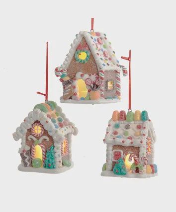 Ornament, LED Gngrbrd House 3.75" B/O