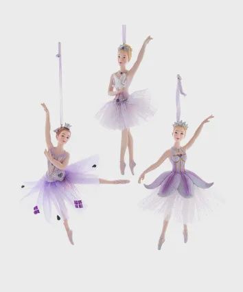 Ornament, Purple Ballet Girl 6"