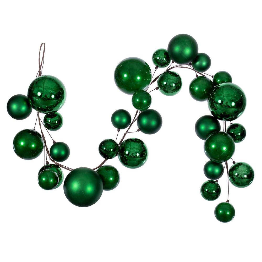 Garland, 6' Emerald Green Ball Branch