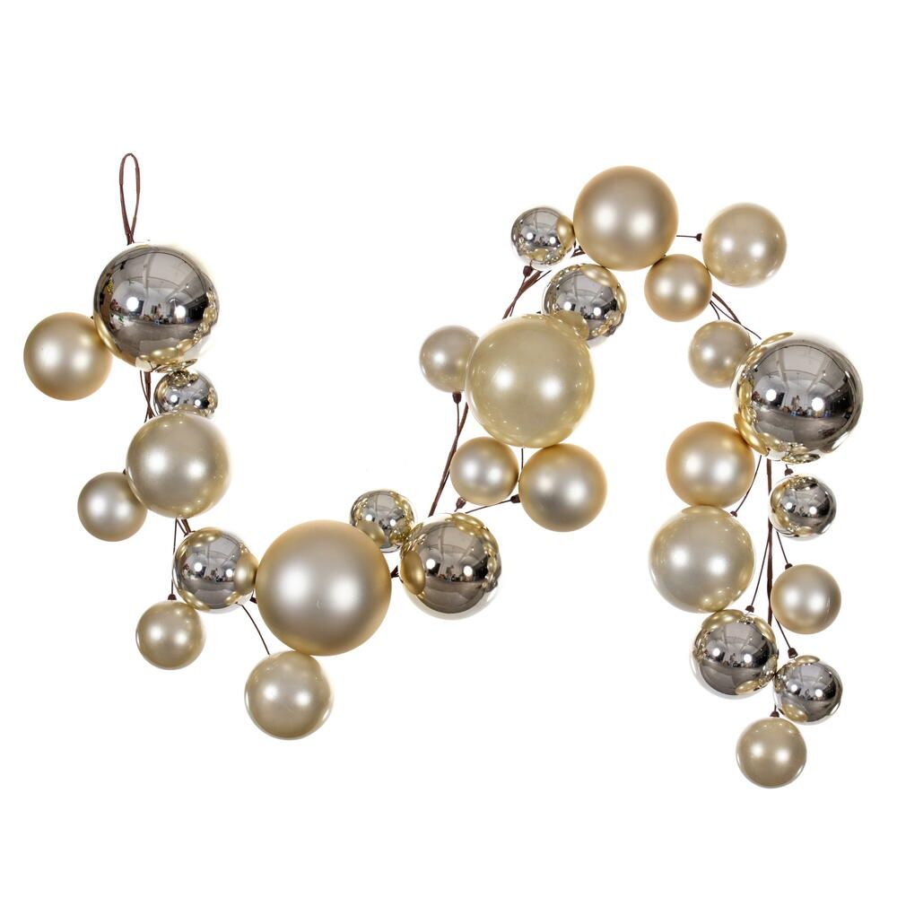 Garland, 6' Champagne Ball Branch