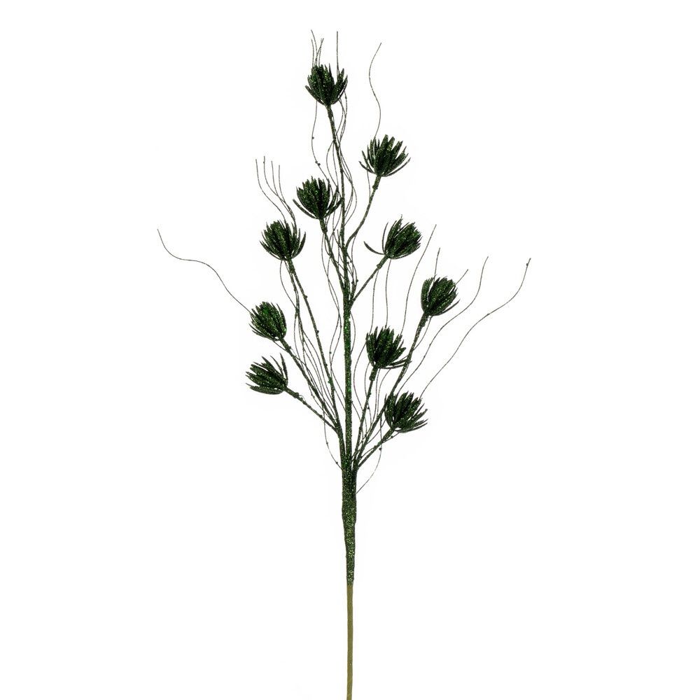 Spray, 30" Juniper Mini Flower Glitter