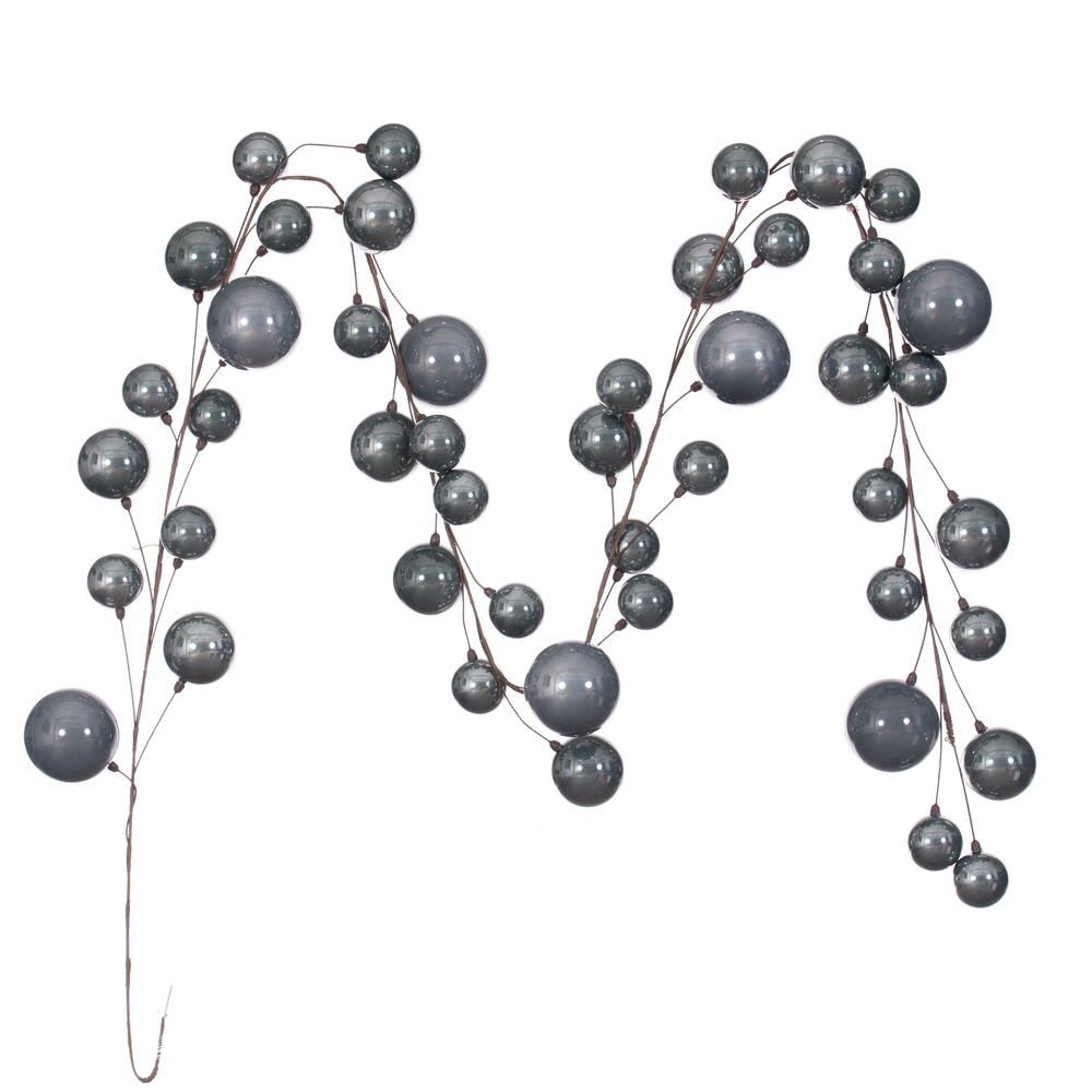 Garland, 10' Pearl Pewter Ball