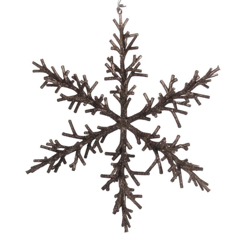 Ornament, 12&quot; Chocolate Twig Snowflake