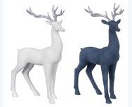 Reindeer, Silver Antlers Blue or White 2 Asst LG