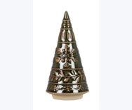 Tree, Xmas Stoneware Deco Green 7.5&quot;