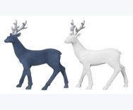 Reindeer, Silver Antlers Asst Blue or White Texture