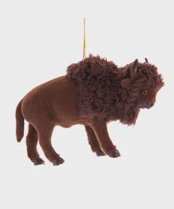 Ornament, Buffalo Brown 5" furry
