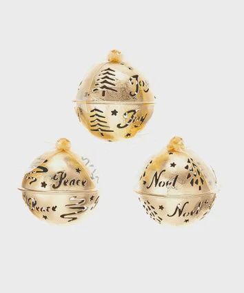 Ornament, 50MM Gold Bell metal