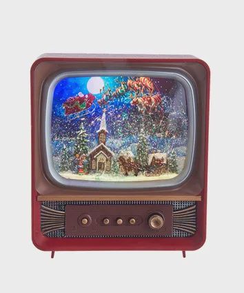 Water Globe, TV Lantern 10" BO LtMsc