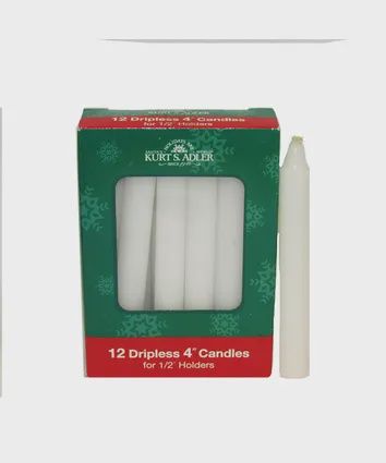 Candle, 4" Dripless 12pc 1/2"