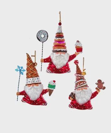 Ornament, Gnome w/ Gingerbread 5.5" Gems