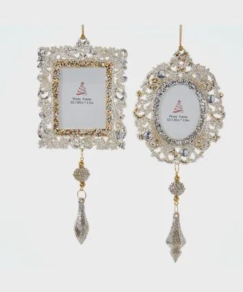 Ornament, Picture Frame glttr dangle