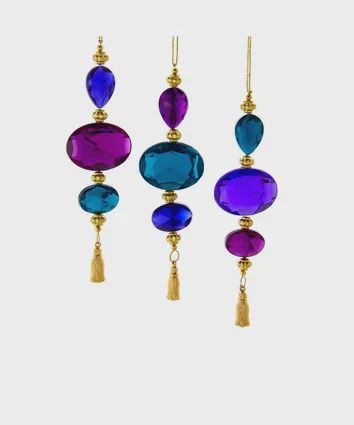 Ornament, Peacock Jeweled 5.5" dangle