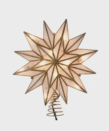 TREETOP, GOLD CAPIZ STAR-12POIN 12PNT,GOLD