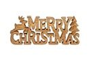 Sign, Merry Xmas Wood Cutout Block