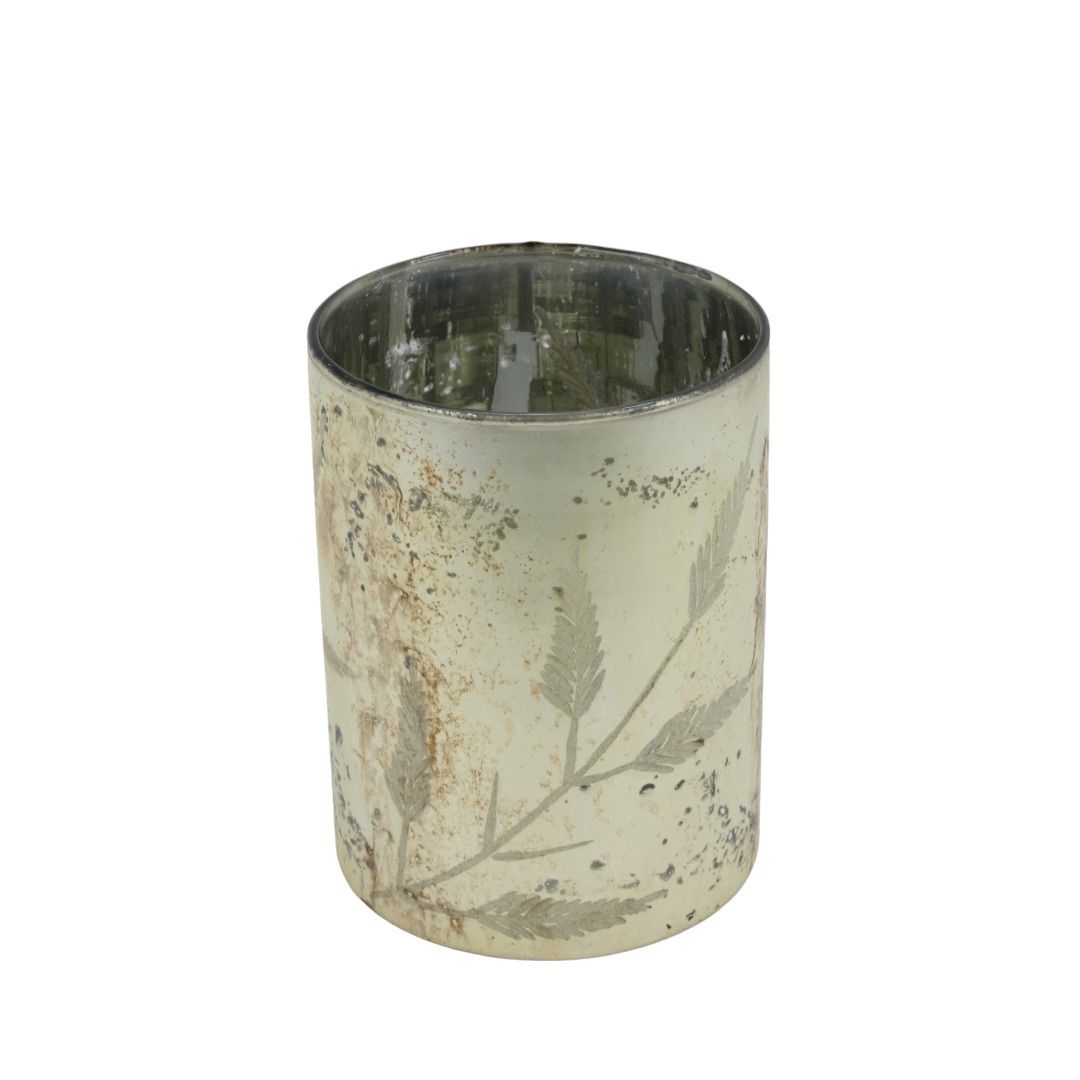 Candle Holder, Antiq Champagne 6" Glass