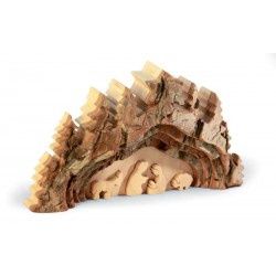 Nativity, Tree Bark Arch Holy Family Cut Out