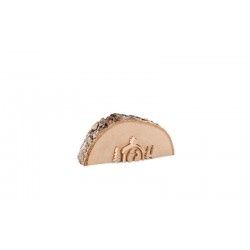 Nativity, Wood Slice w/Bark Edge Removable Figures