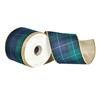 Ribbon, Green Plaid Metallic 4&quot;x10yd