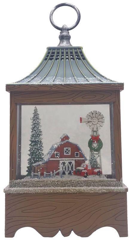Snow Globe, Barn House Spinner 11.5&quot; 8 Songs