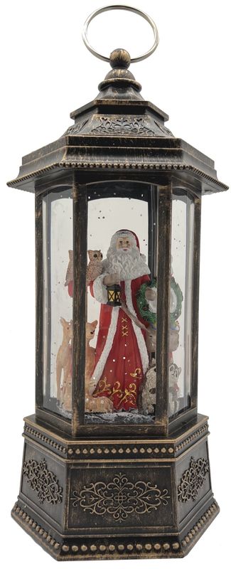 Snow Globe, Santa in Lantern