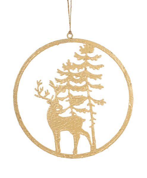 Ornament, Metal Woodland Stag
