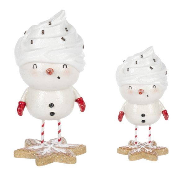 Snowman, Whipped Cream On Cookie