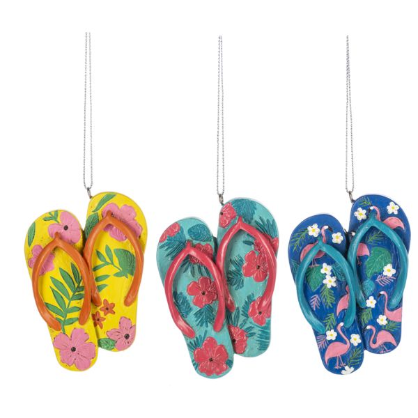 Ornament, Flip Flops 3 Asst