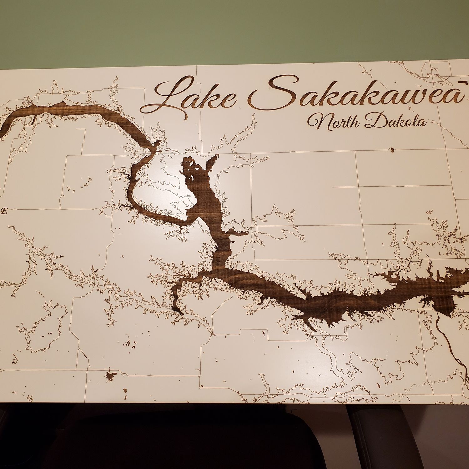 Wall Decor, Lake Map large