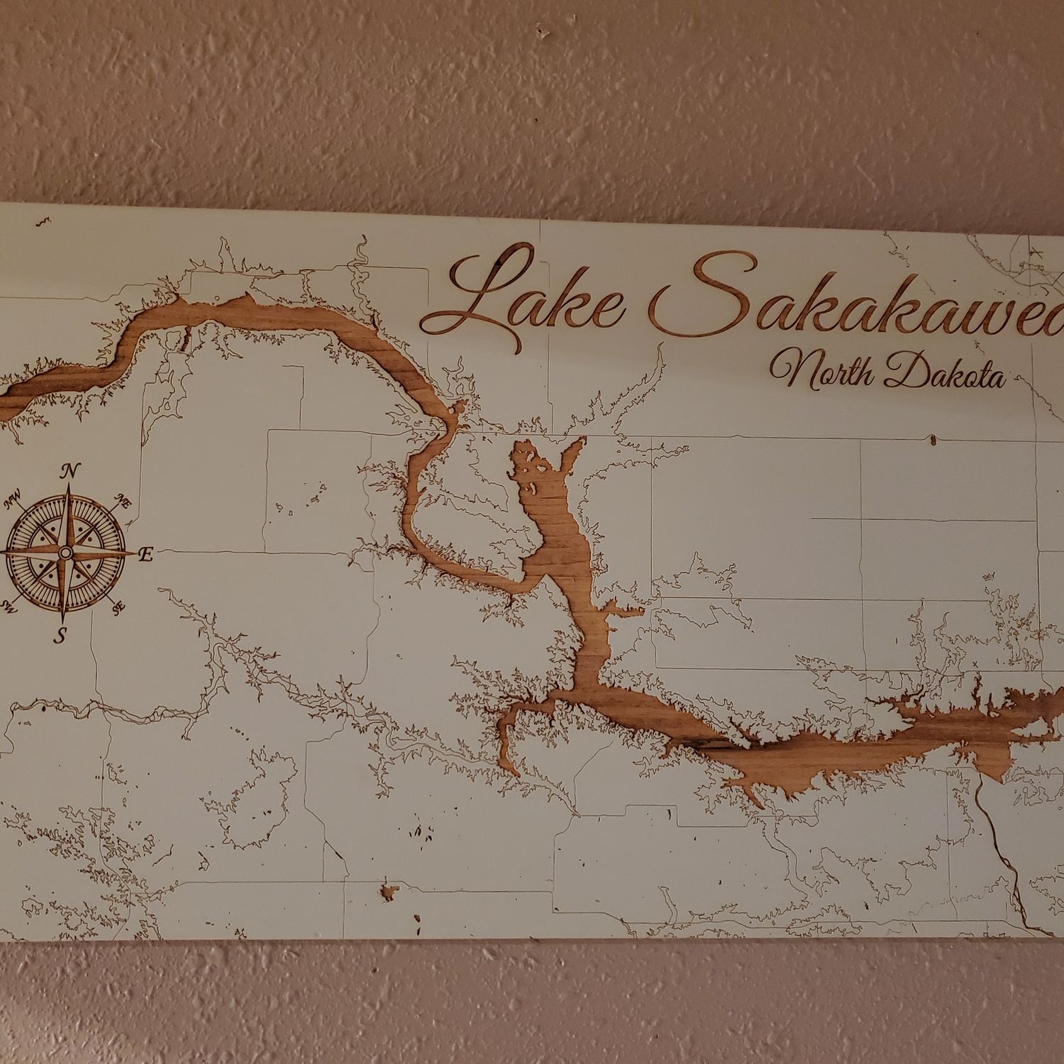 Wall Decor, Lake Map Schmedium