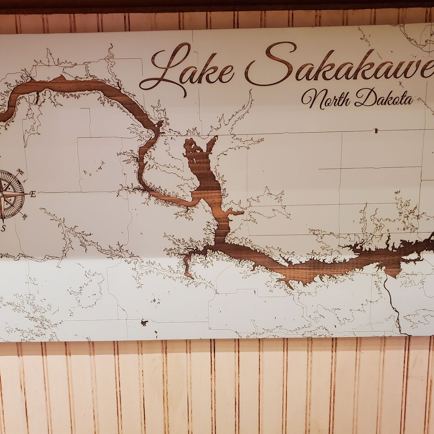 Wall Decor, Lake Map medium