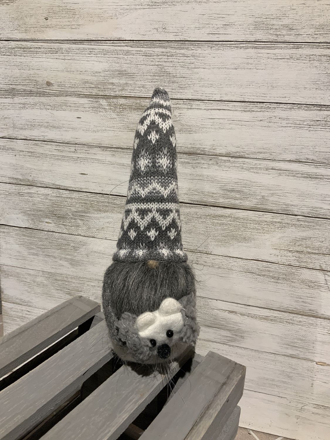 Gnome, Polar Bear Muff 8"