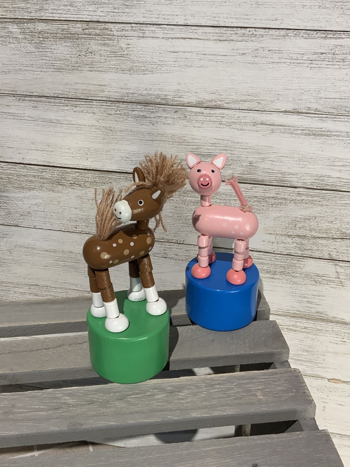 Push Puppet, Farm Animals asst