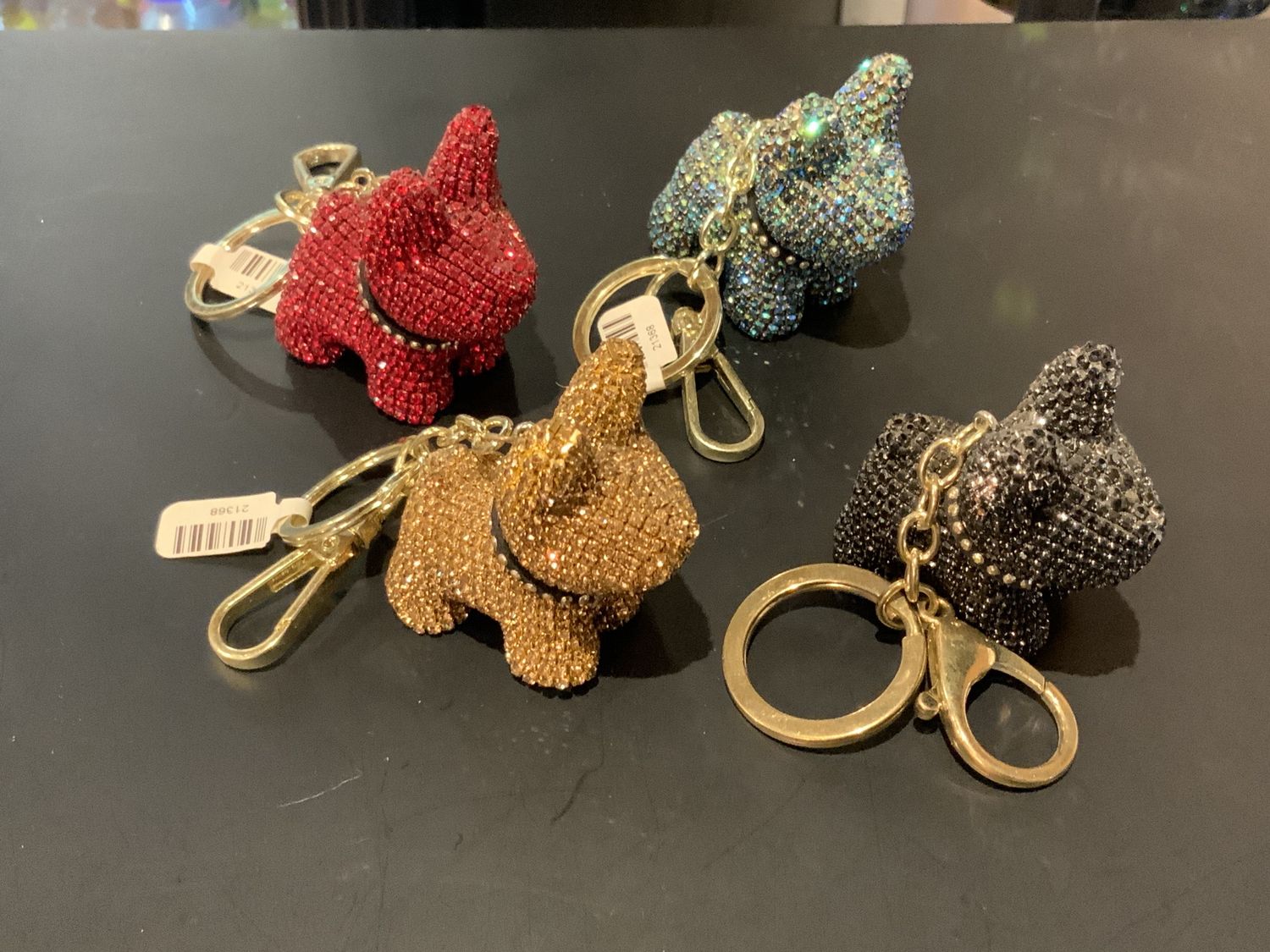 Key Chain, Rhinestone Dog