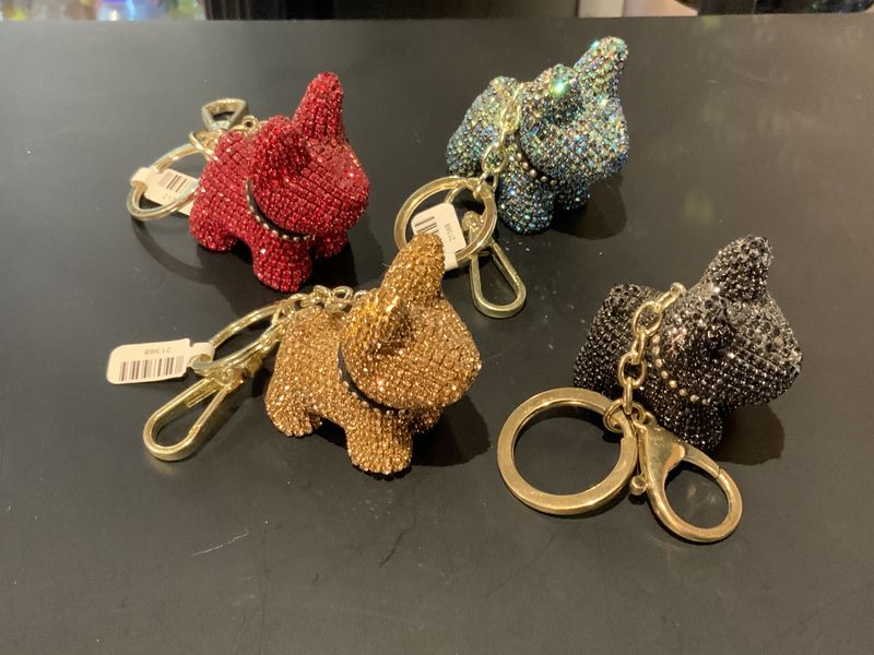 Key Chain, Rhinestone Dog