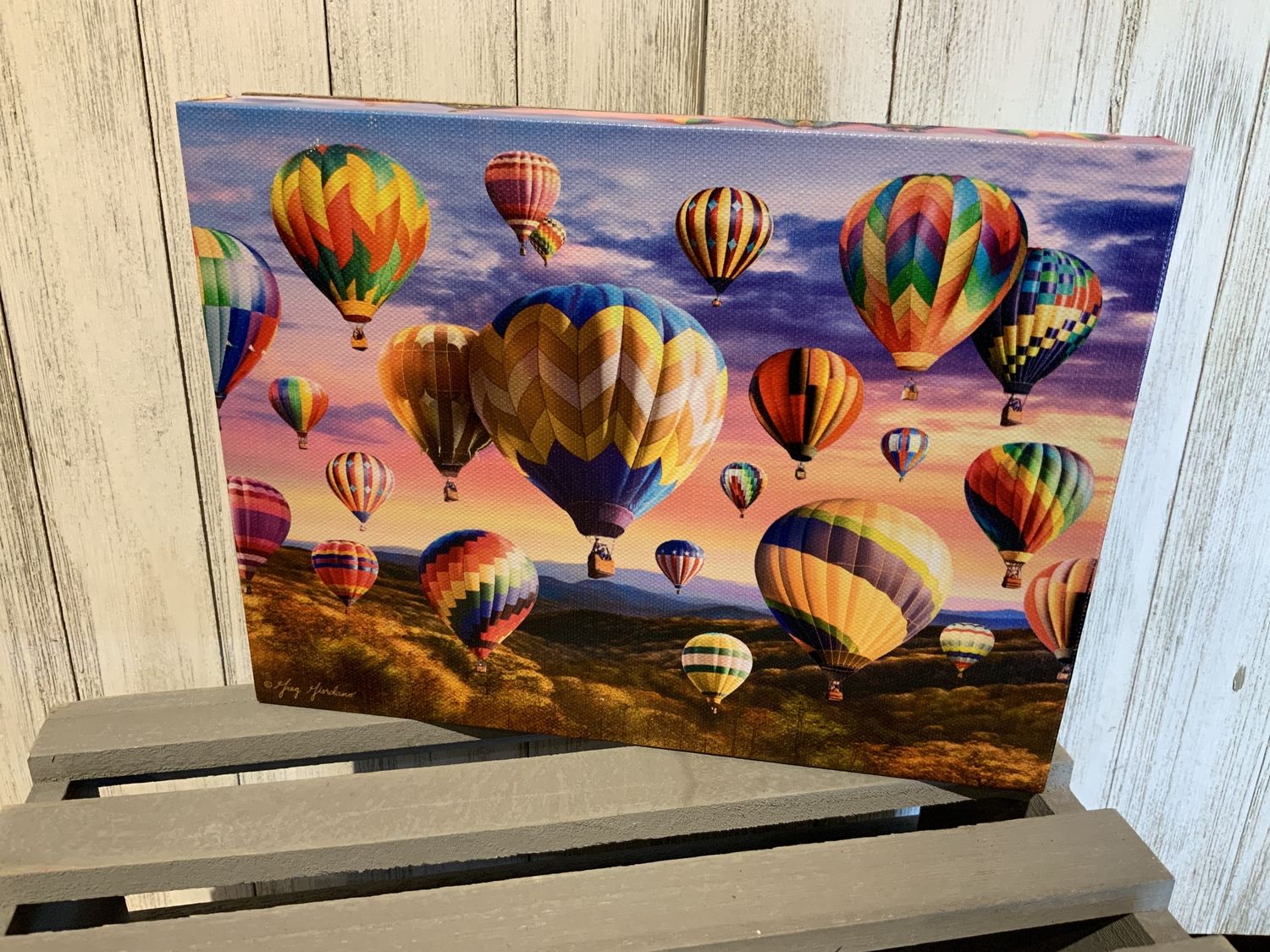 LED Canvas, Hot Air Balloons Small
