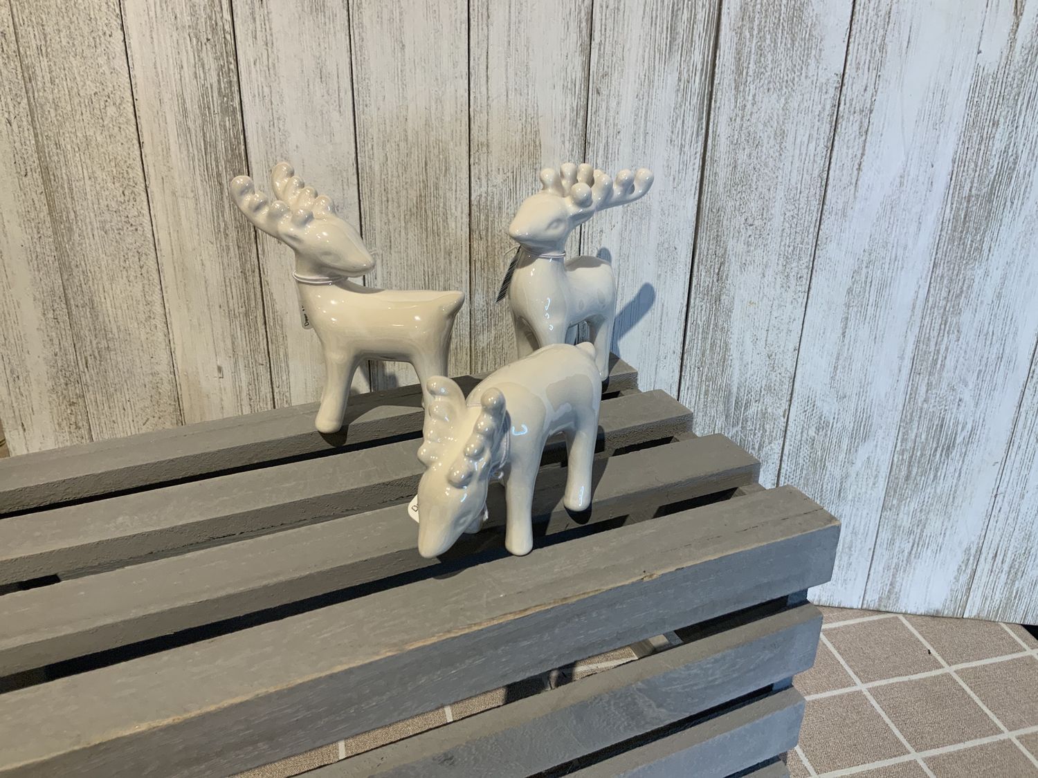 Deer, Mini Elegant White 3 Asst 3"