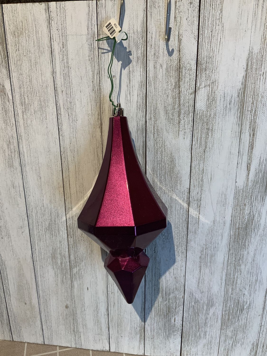 Finial, Diamond 8" Plum