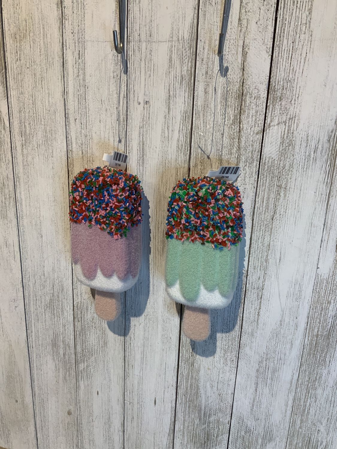 Ornament, Popsicle w/Sprinkles 5" 2 ass't