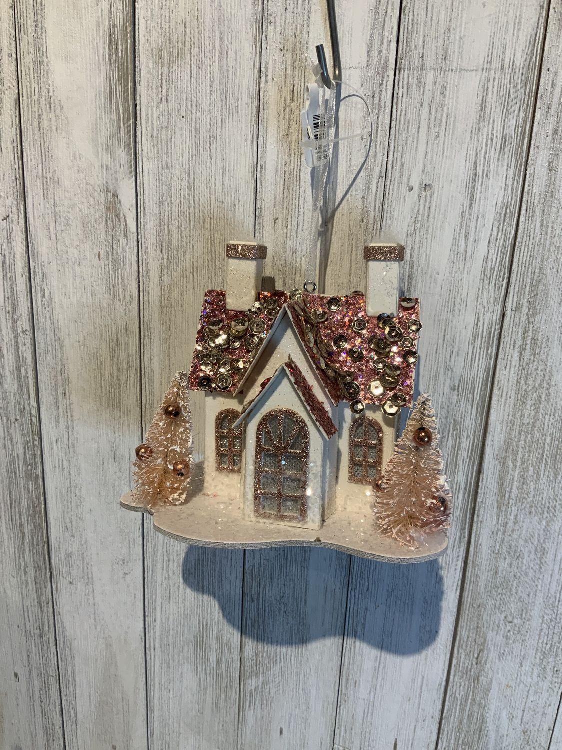 Ornament, Vintage House Blush 5" LED/Tmr