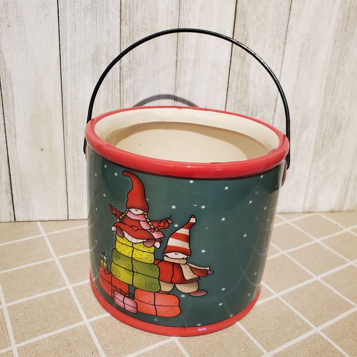 Planter, Christmas Kids ceramic