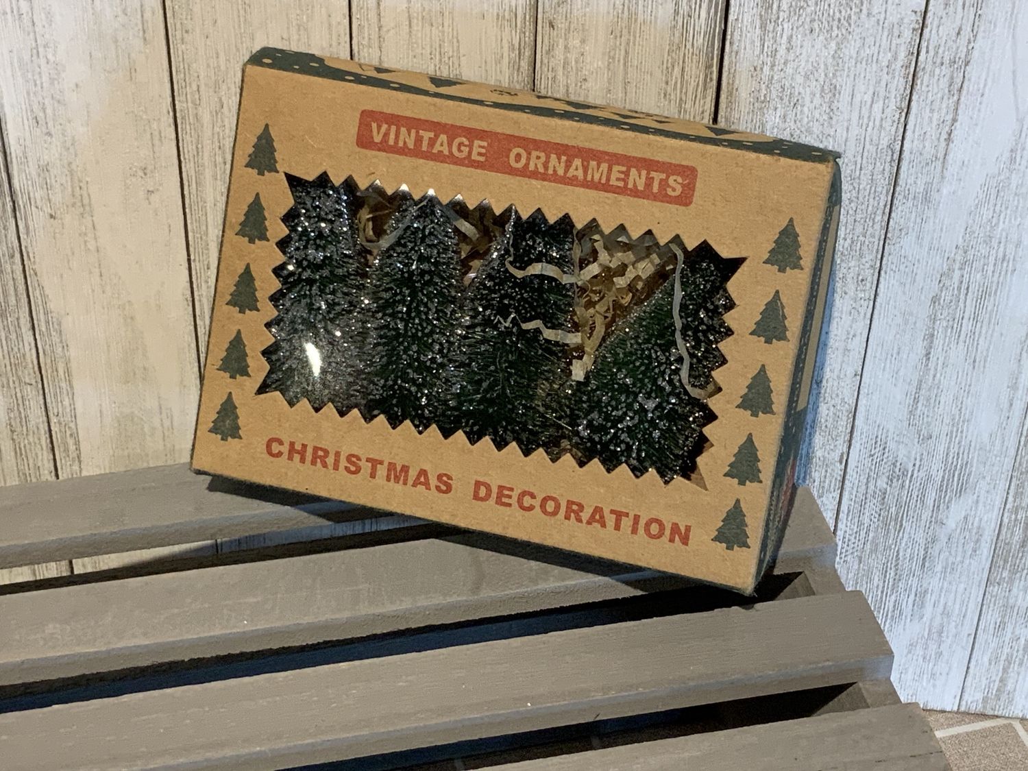 Ornament, Mini Boxed Tree 4 count