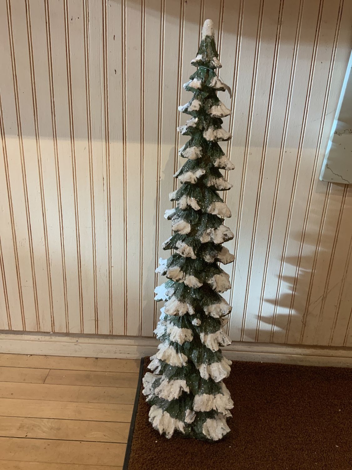 Tree, Green w/ Snow Tips 34" Resin