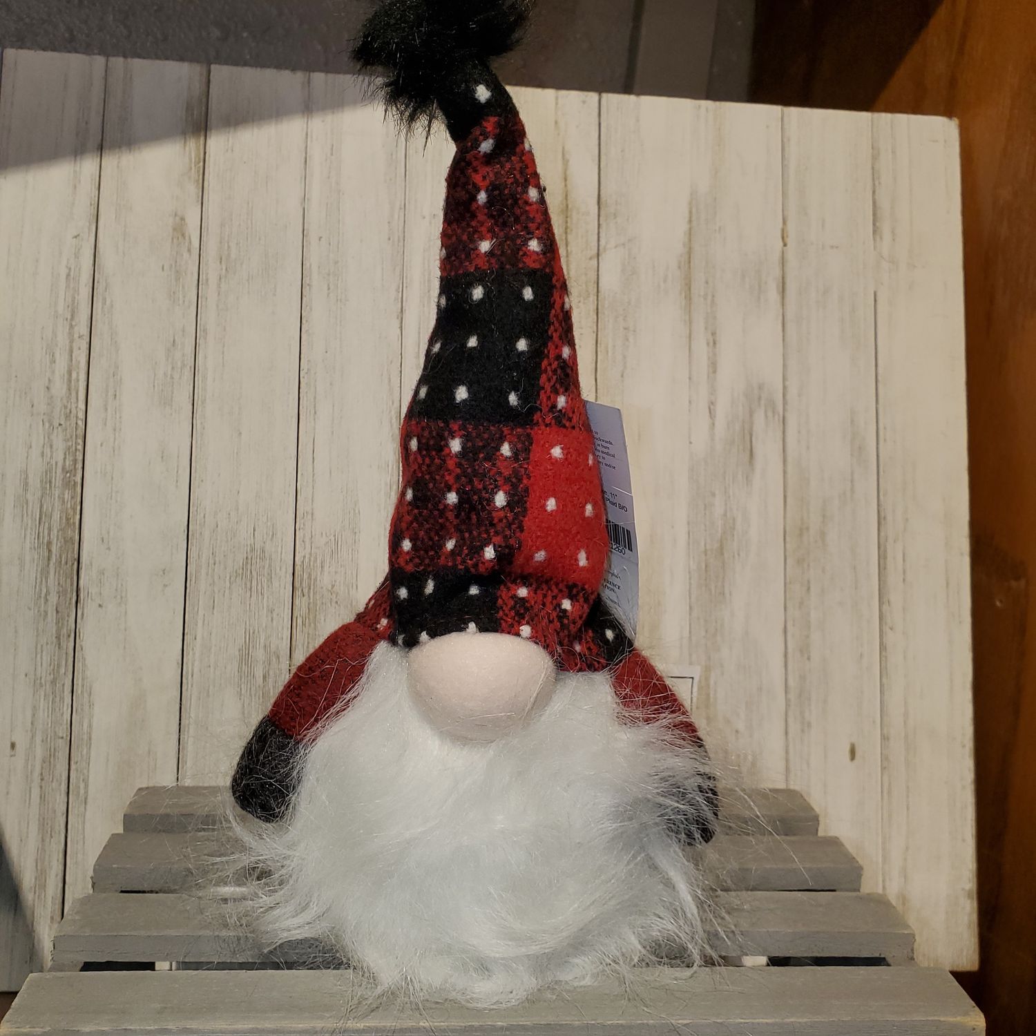 Gnome, 11" Plush Plaid B/O