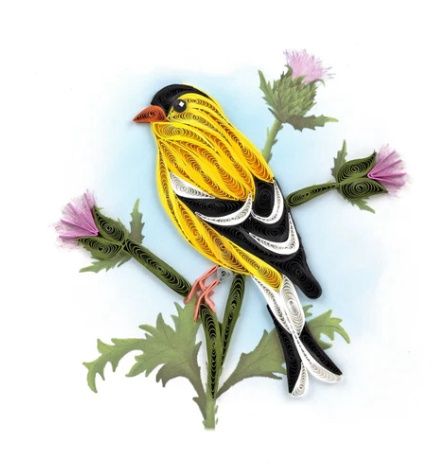 Quilling Card, American Goldfinch