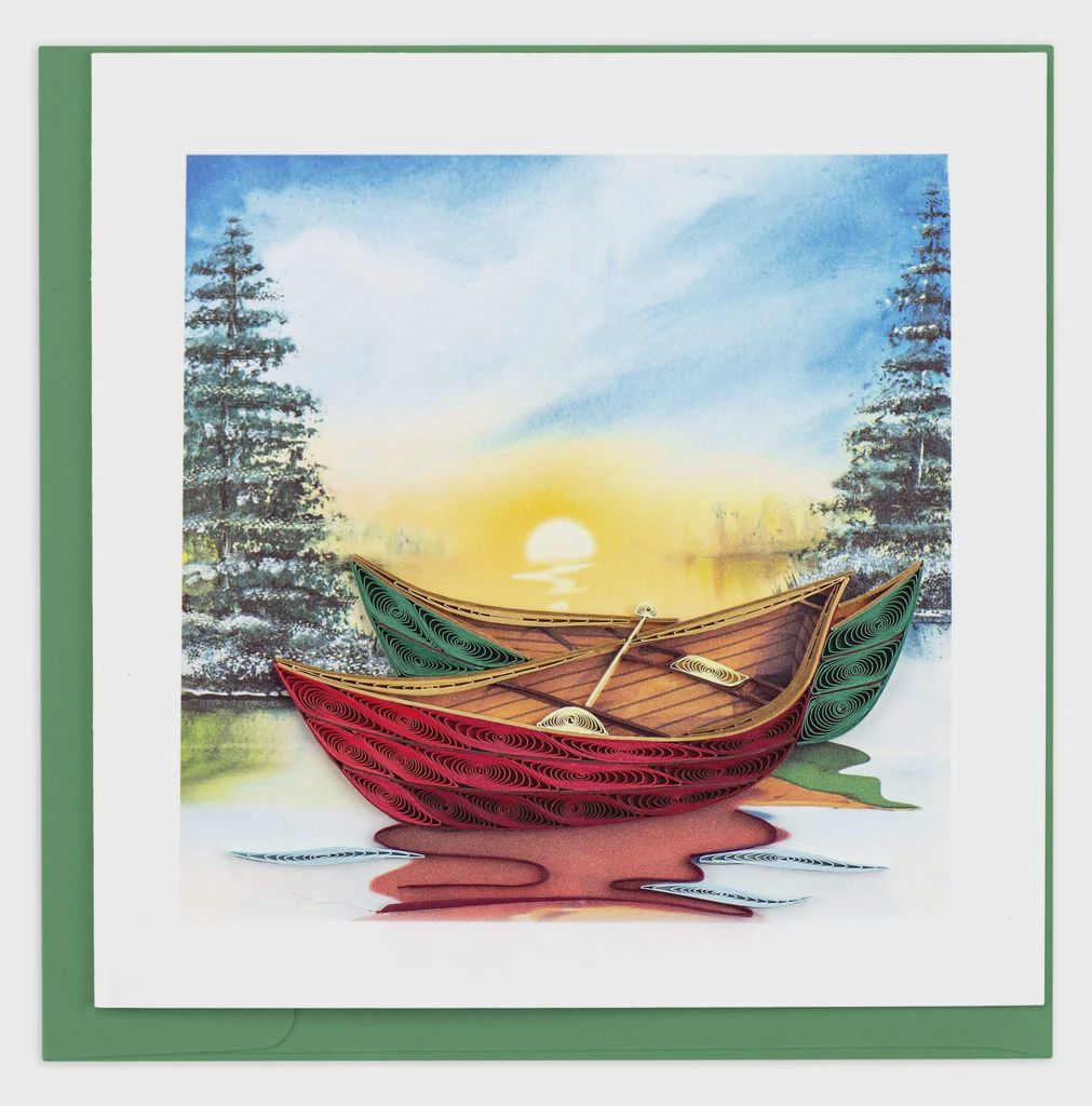 Quilling Card, River Canoes