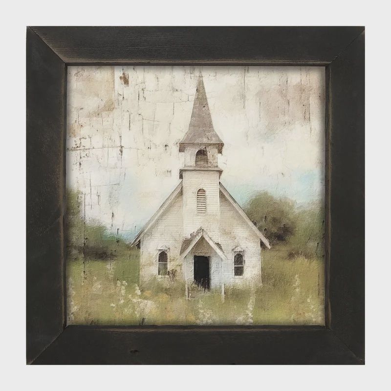 Picture, Old Country Church #4 14"x14"