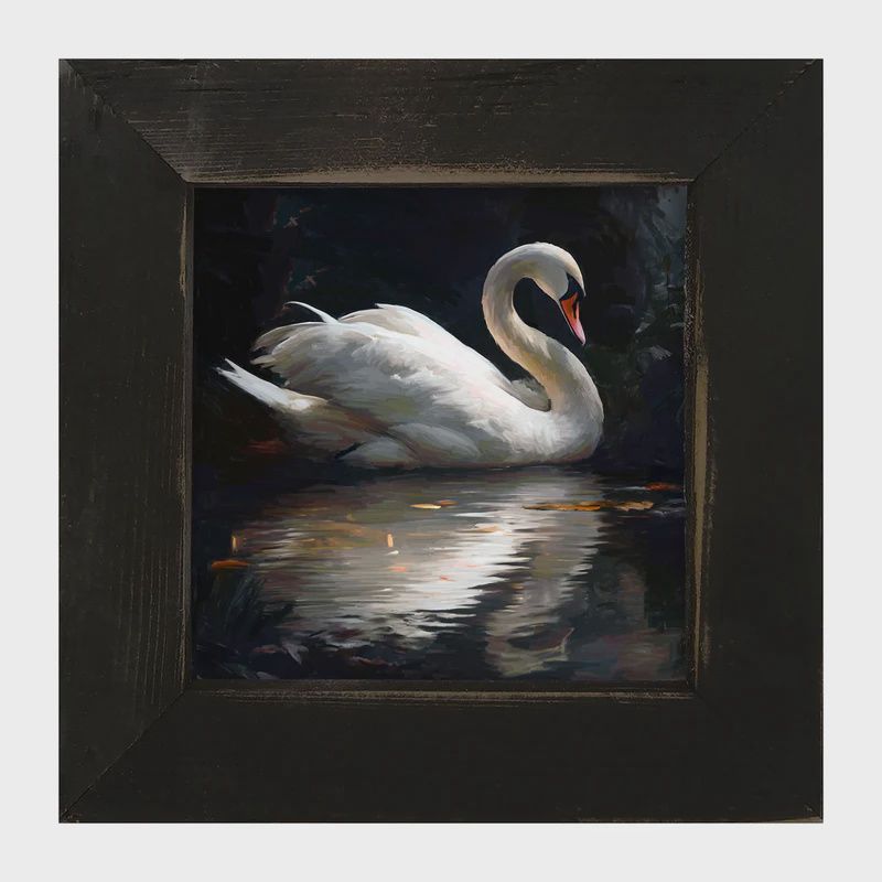 Picture, Elegant Swan 8"x8"